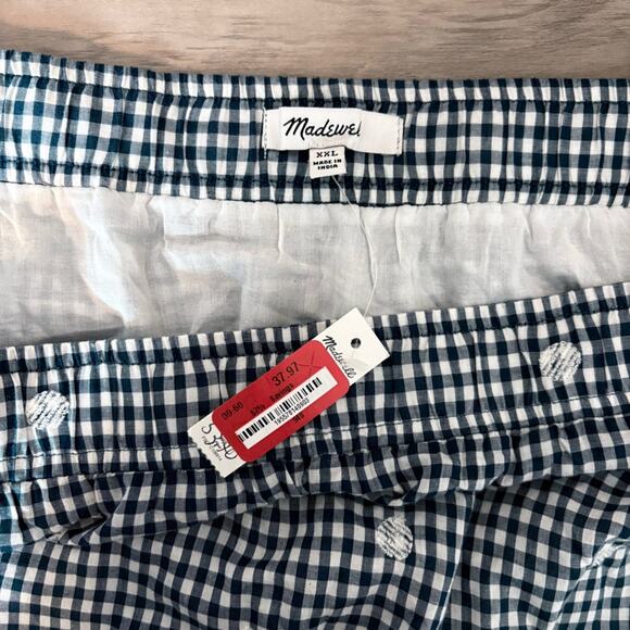 NWT Madewell Embroidered Tiered Pull-On Mini Skirt in Gingham Check Blue XXL - Picture 5 of 7
